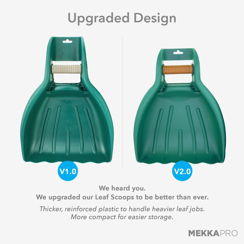 MEKKAPRO Leaf Scoops and Claws V2.0, 1-Pair (2 Pieces), Sturdy Ergonomic Grip Leaf Rake, Large Hand Held Garden Rake Grabbers for Leaf, Garden Claw for Lawn Grass Removal - Image 2